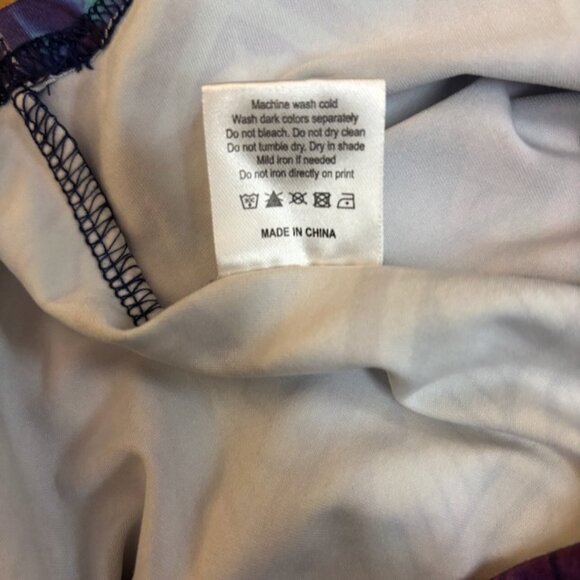 Tanoa Womens Dress Size Medium Blue Abstract Hawaiian Tapa Aloha Art to Wear - Picture 7 of 11